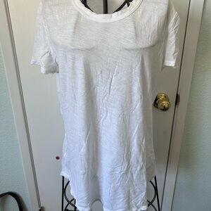 James Perse Fitted White Short Sleeve Tee